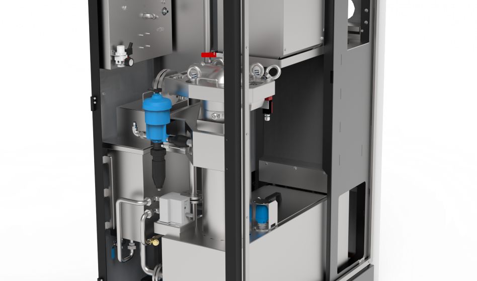 Side of ultra compact part washer